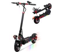 PLAYBIK Monopattino Elettrico Adulto, Batteria 48V 15Ah, Autonomia 50-55 km, Monopattino Elettrici Pieghevole con Potente Motore 500W, Ruote Off-Road10", Doppio Ammortizzatore, IP54, Regalo Compleanno