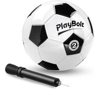 PlayBolt Palloni da calcio bianchi e neri, misure 2, 3, 4, 5, confezione da | Pallone da calcio con pompa per bambini, bambini e adulti