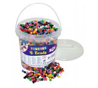 Playbox perline da stirare nel secchiello - colori base, 5000 pz