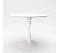 Playboy Paige Tavolo, MDF, Bianco Opaco, 100 x 100