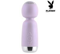 Playboy Royal Mini Wand Piccolo Vibratore in Silicone Rosa Morbido e Liscio