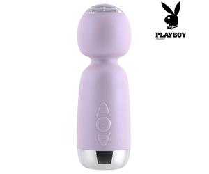 Playboy Royal Mini Wand Piccolo Vibratore in Silicone Rosa Morbido e Liscio
