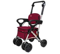 Playcare Camminatore per anziani con seduta e braccioli larghi, colore bordeaux