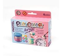 PLAYCOLOR Acrylic Pastel 40ml - Vernice acrilica - 6 colori assortiti - 20521