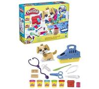 PLAYDOH - Box - Lo Studio Veterinario Con Cane, Valigetta, 10 Attrezzi E 5 Colori
