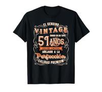 Playera Cumpleaños 51 51° regalo di compleanno per gli uomini in spagnolo Maglietta
