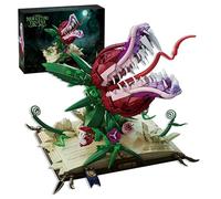 PlayExquizen Piranha Pianta Magicbook, kit di mattoncini da costruzione, kit Magic Monster Bricks, colleziona modelli di fiori Piranha, decorazione fai da te, regalo creativo per adulti, adolescenti