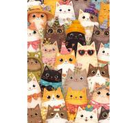 Playful Cats Notebook: Colorful Fun Cat Cover for Notes, Journaling & Doodling /Hardcover with 6*9 100 lined pages