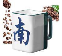 Playful Design: Designed with a classic mahjong theme, this ceramic coffe