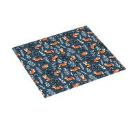 Playful Foxes Forest Blues - Tappetino scolapiatti assorbente per cucina, 40,6 x 45,7 cm, tappetino scolapiatti natalizio con anello per appendere