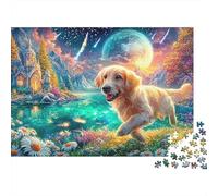 Playful Golden Retriever by A Glowing Lake Puzzle Da 1000 Pezzi Cute Dog Ottimo Regalo Per Bambini E Adulti 38x26cm/1000pcs