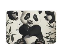 Playful Panda Diatom fango, tappetino da bagno assorbe umidità e sporco, zerbino con retro in gomma antiscivolo, adatto sotto la porta, per pavimento del bagno, vasca, doccia, lavandino