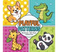 Playful Patterns: 50 Adorable Animals and Unique Patterns with Bold Lines for Kids Teens and Adults