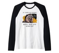 Playful Raccoon Urban Art Procione Divertente Arte Urbana Maglia con Maniche Raglan