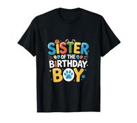 Playful Sister Dog Paw Party Birthday Celebration Maglietta
