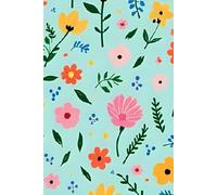 Playful Teal Petals Blooming Dreams Journal: Hardcover Floral Diary • 6x9 Size • 110 Unlined Pages for School Girls