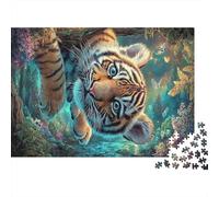 Playful Tiger Cub Hanging Upside Down Wildlife Puzzle 1000 Pezzi Per Adulti - Sfidanti E Divertenti, Ideal Per Gioco Familiare E Rilassamento, Regalo Adulti 52x38cm/1000pcs