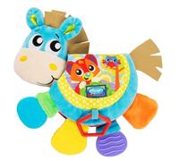 PlayGro Cavallino Clip Clop, Giocattolo per Bebè con Musica e Libro Colorato, 3+ Mesi, Multicolore