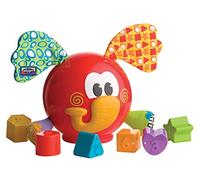 Playgro Classificatore a Forma di Elefante, 6 Formine, Senza Bisfenolo A (BPS), A partire da 12 Mesi, Rosso/Multicolore, 40170