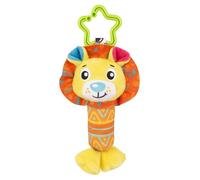 Playgro Clipsy Roary Lion Sensory - Leone Sensoriale con Sonaglino, Clip per Passeggino, Texture e Colori per la Stimolazione Visiva