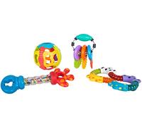 Playgro Confezione Regalo con Sonagli e Anelli da Dentizione, 4 Pezzi, A Partire da 6 Mesi, Multicolore, 40197