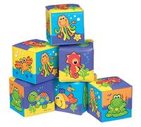 Playgro Cubetti Morbidi per il Bagnetto, 6 Pezzi, Con Animali Colorati, A Partire da 6 Mesi, Dimensioni (Cadauno): 7 x 7 cm, Multicolore, 40093