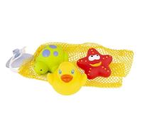 Playgro Giocattolo da bagno 3 amici con rete portaoggetti, impermeabile, senza sporco