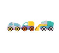 Playgro Macchinette Mix & Match, 3 Pezzi