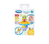 Playgro Topsy Turvy Turtle, Giocattolo da Bagno Reversibile Tartaruga/Foca con Versatore, Sonaglio e Stimolazione Sensoriale