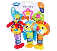 Playgro Trio di Pupazzi da Appendere, Con Tintinnio, Sonaglio e Campanellina integrati, A Partire dalla Nascita, Multicolore, 40193