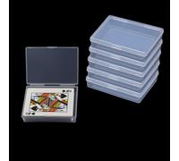 Playing card Deck cases 6pcs Plastic Empty Playing card Box Holder Storage case Organizer Snap closed Suitable for 3.5X2.5 inch game gard (NO cards)