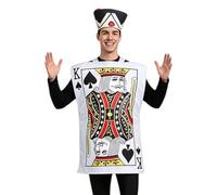 Playing Card Role Play Hat - Funny Cosplay Prop For Carnival & Party | | Novelty Split Shoulder Strap Design for Halloween Costume Dress Up; Weird Headwear for Masquerade, Festivals & Games