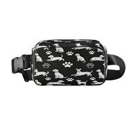 Playing Dog Nero e Bianco Fratello Trendy Crossbody Bag Marsupio per Uomo Donna Impermeabile con Cinghia Regolabile per Viaggi Shopping Running mandiles para mujer de cocina