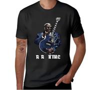 Playing Guitar Retro Gift King B.B T-Shirt Anime Vintage Cotton Men