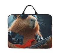 Playing The Piano And Groundhog Notebook Custodia per il trasporto con maniglia Laptop 14 Pollice Manica del Computer Per Le Donne Uomini Copertura Imbottita Borsa Del Computer Portatile
