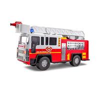 Playkidiz 15" Camion dei Pompieri Giocattolo per Bambini con luci e suoni di sirena - classico veicolo di emergenza rotolante - Camion dei vigili del fuoco - Fire Truck per Bambini