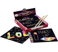 Playkidiz Magic Scratch Art per Bambini - 100 Nero Grattare Fogli Con 2 Stilo
