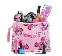Playkidz My First Princess Set di Cosmetici e Trucco Realistico (Lavabile) con Borsa cosmetica Floreale di Design