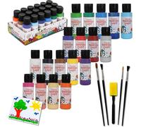 Playkidiz Tempere Lavabili - Set Di 18 Per Bambini - Vernice Non Tossica