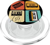 Playlist retrò di musica a cassetta anni '70 '80 '90 PopSockets PopGrip per MagSafe