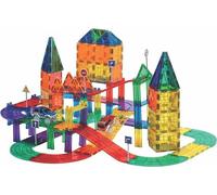 Playmags 200 Set Pezzi Magnetico Piastrelle Pista, Include 2 Motorizzato Da Auto