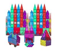 Playmags Magnete Costruzione Piastrelle Set per Bambini - 56 Pezzi Forte 3D