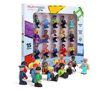 Playmags Figure Magnetiche-Community Figures Set Da 15 Pezzi - Figure Magnetiche Da 2 Pollici - Gioca A Piastrelle Magnetiche - Giocattoli STEM Per Bambini - Pacchetto Di Espansione