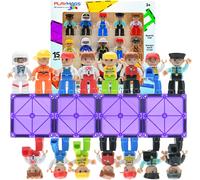 Playmags Grande Magnetico Personaggi Comunità Set Di 15 Pezzi - 7.6cm Gioco