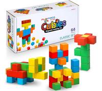 Playmags Magnetico Blocchi Costruzione Giocattolo,64pc Magnete Cubi Stelo