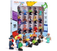 Playmags Magnetico Figures-Community Personaggi Set - 15 Pezzi Gioco Piastrelle