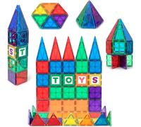 Playmags Magnetico Piastrelle Set per Bambini - 60 PC Costruzione Blocchi