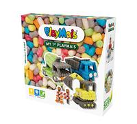 Playmais Basic Il Mio Primo Kit Creativo I Cantiere, per Bambini da 3 Anni in su I 650 Pezzi, con Modelli e Istruzioni I Giocattolo Naturale I Promuove la creatività e l'abilità motoria