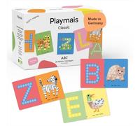Playmais Classic ABC | 800 pezzi Playmais | set fai da te | giocattoli naturali | con spugne, coltello fai da te, 26 modelli | vegano, responsabile e sicuro, a partire dai 4 anni in su