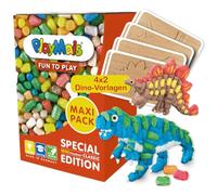 PlayMais Fun to Play Maxi Pack - Dinosauro per bambini dai 3 anni in su, gioco di abilità motoria con 1000 PlayMais Classic, 8 sagome e istruzioni (lingua italiana non garantita) giocattolo naturale, sviluppa la creatività